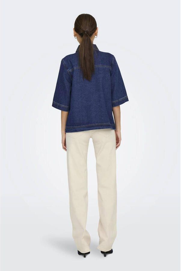 ONLY blouse dark blue denim - Foto 3