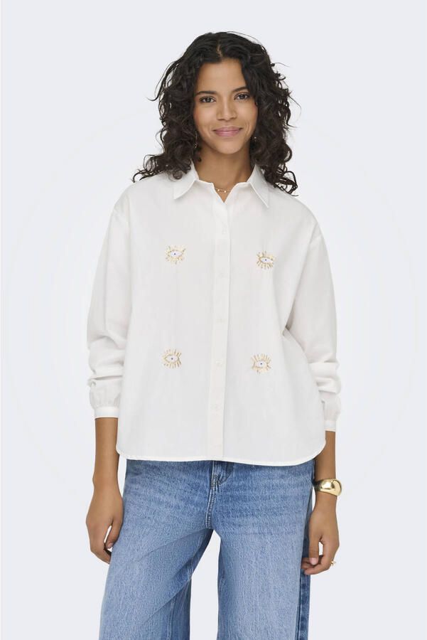 ONLY blouse ecru met pailletten