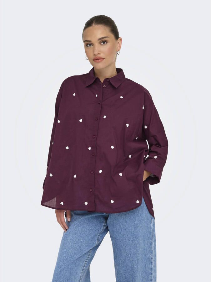 Only Overhemdblouse ONLNEW LINA GRACE LS EMB SHIRT NOOS WVN
