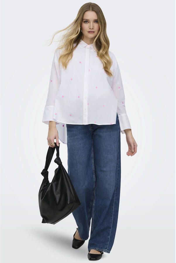 Only Relaxed fit overhemdblouse van puur katoen model 'NEW LINA GRACE' - Foto 2