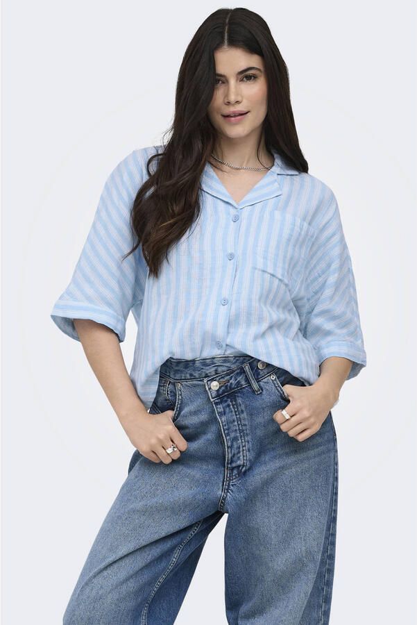 Only regular fit overhemdblouse van puur katoen model 'THYRA'
