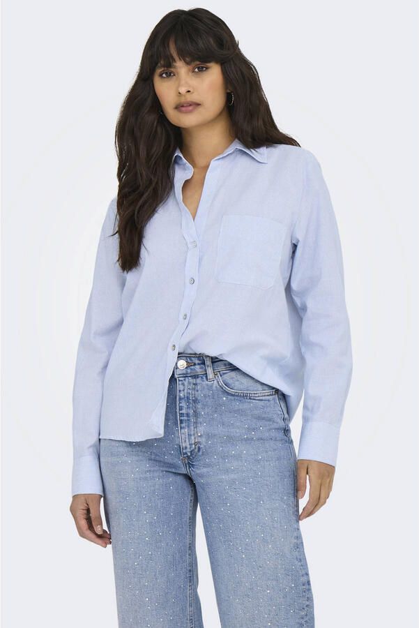 Only Overhemdblouse ONLALINA LIFE L S STRIPE SHIRT WVN
