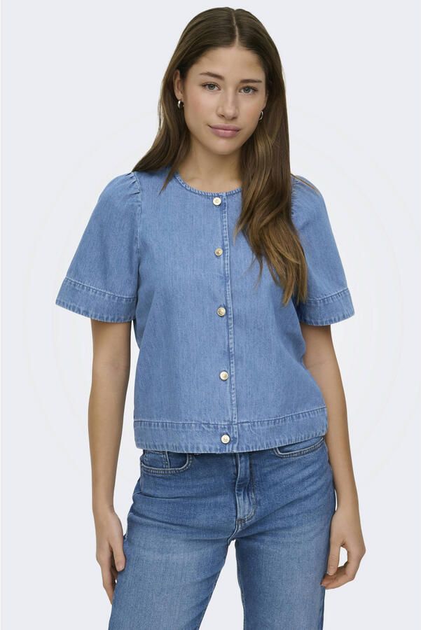 ONLY blouse light blue denim