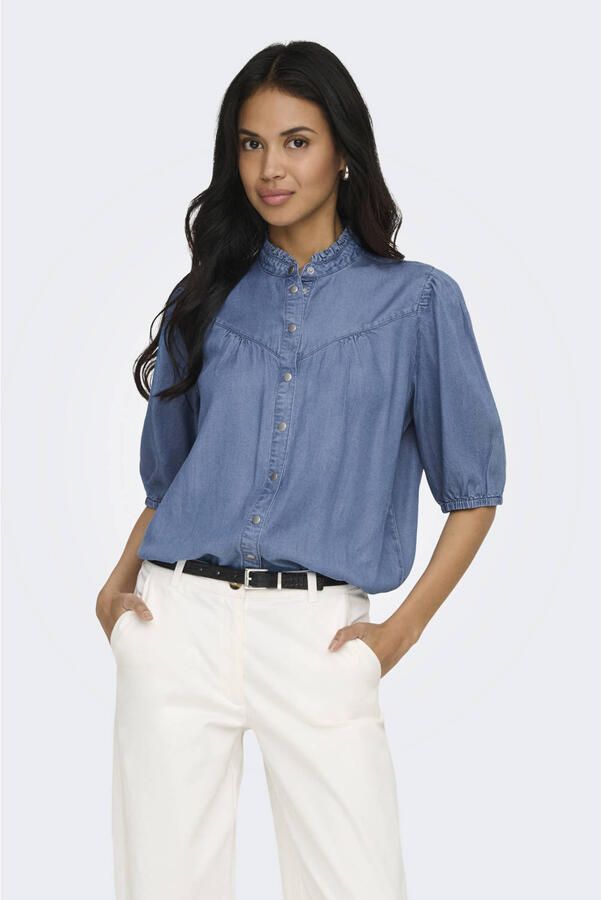 ONLY blouse medium blue denim