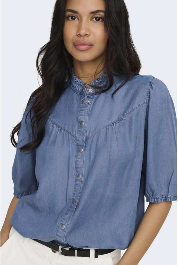 ONLY blouse medium blue denim - Foto 2