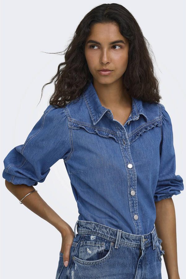 ONLY blouse mediumblauw - Foto 3