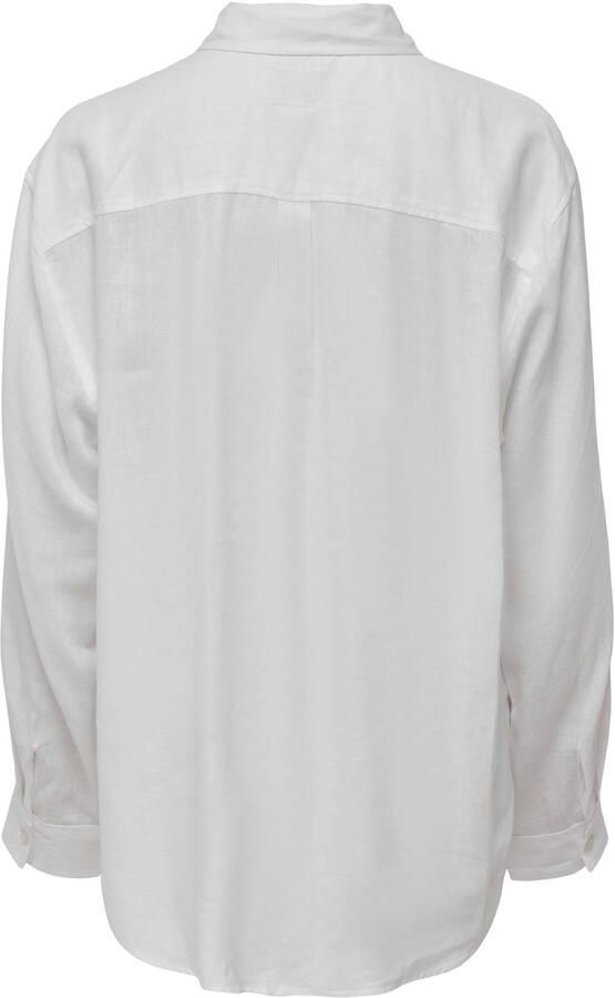 Only Linnen Tokyo Lange Mouw Blend Shirt White Dames - Foto 2