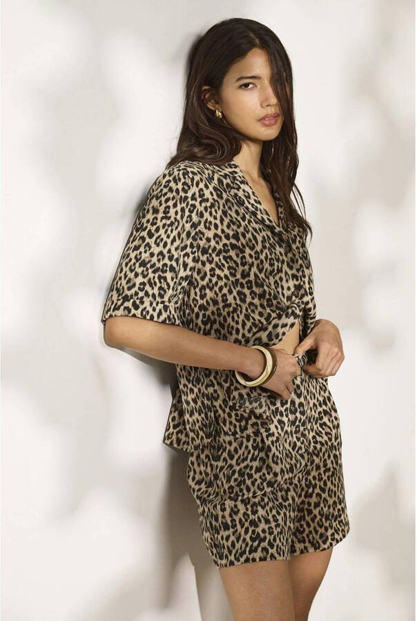 ONLY blouse met panterprint bruin - Foto 2