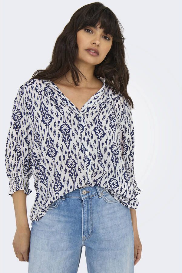 Only Blouse met korte mouwen ONLRAYA 3 4 SHIRT WVN NOOS