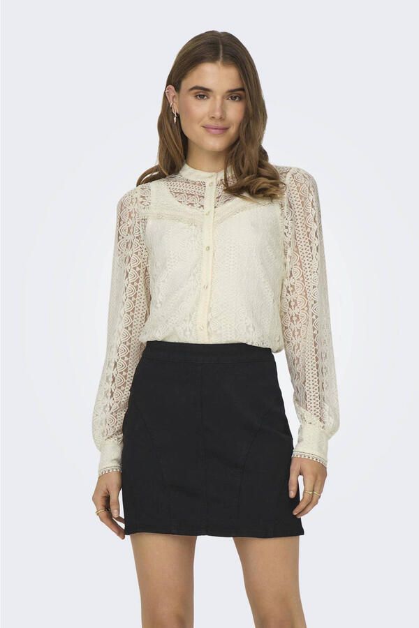 Only Regular fit blouse van transparant kant model 'REBA' - Foto 3