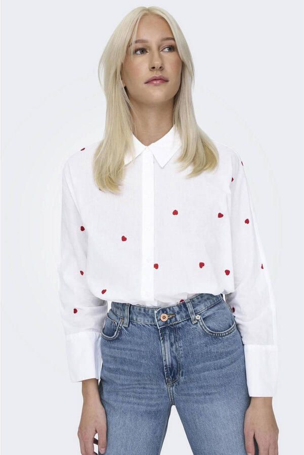 Only Overhemdblouse ONLNEW LINA GRACE LS EMB SHIRT NOOS WVN