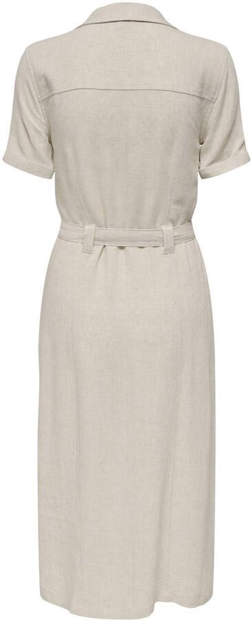 Only Getailleerde vrijetijdsjurk van een mix van viscose en linnen model 'SIESTA'