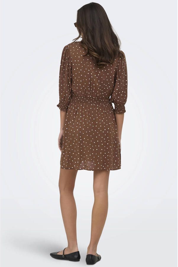 ONLY blousejurk met stippen bruin - Foto 2