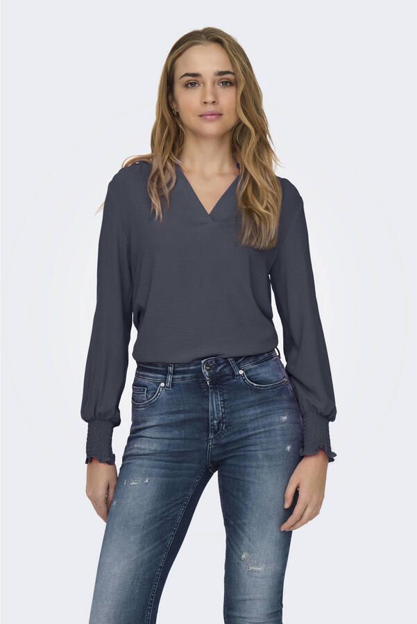 Only Shirt ONLMETTE V-NECK LS SMOCK TOP NOOS WVN - Foto 2