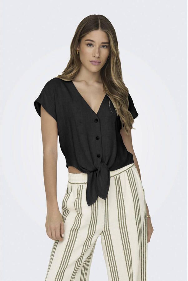 ONLY blousetop met linnen