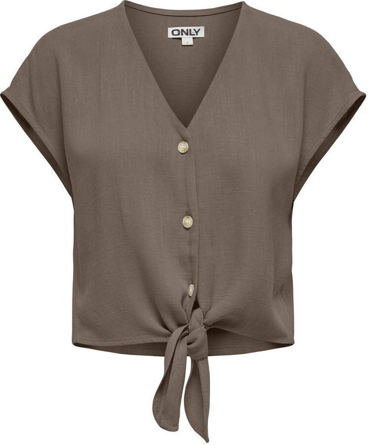 Only regular fit blousetop van mix van viscose en linnen model 'SIESTA' - Foto 2
