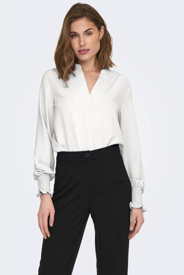 Only Shirt ONLMETTE V-NECK LS SMOCK TOP NOOS WVN - Foto 3