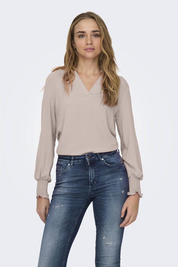 Only Shirt ONLMETTE V-NECK LS SMOCK TOP NOOS WVN