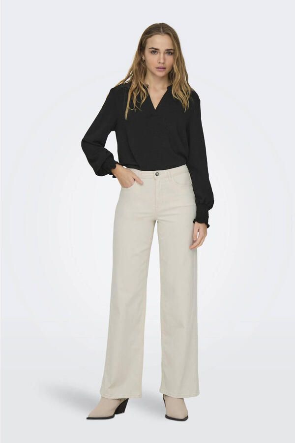 Only Shirt ONLMETTE V-NECK LS SMOCK TOP NOOS WVN - Foto 2