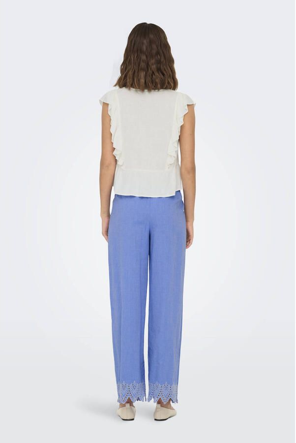 Only Loose fit blouse van een mix van viscose en linnen model 'RIAN FLORENCE' - Foto 2