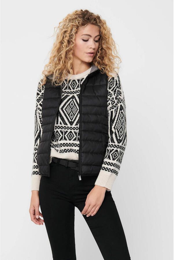 Only Tahoe Hooded Waistcoat Lente Zomer Collectie Black Dames - Foto 3
