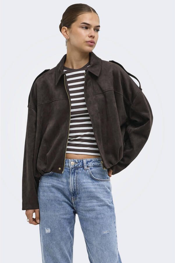 Only Moon-Stina Faux Suede Bomberjack Dames
