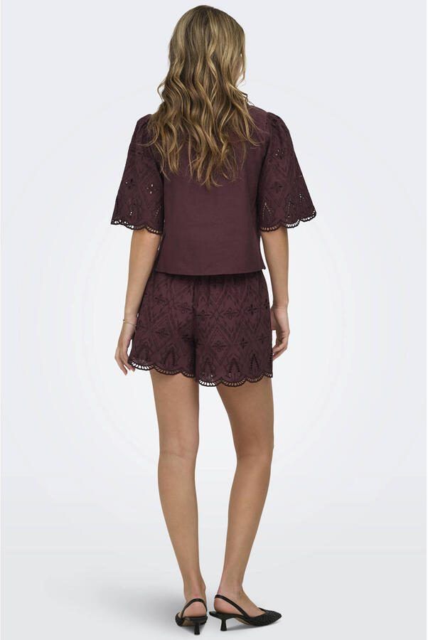 ONLY broderie top bruin - Foto 2