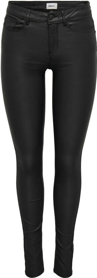Only Imitatieleren broek ONLANNE K MID WAIST COATED PNT NOOS