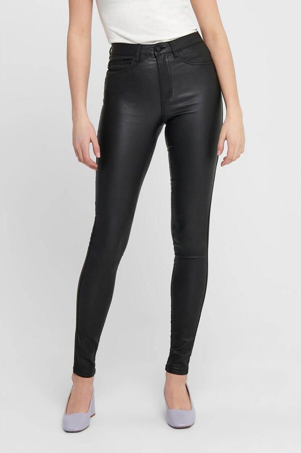 Only Imitatieleren broek ONLROYAL HW SK ROCK COATED