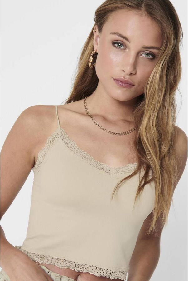 Only Kanten top ONLVICKY LACE SEAMLESS CROPPED TOP