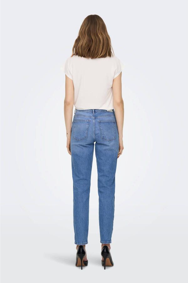 Only Straight fit jeans van katoen met hoge taille model 'EMELY' - Foto 2