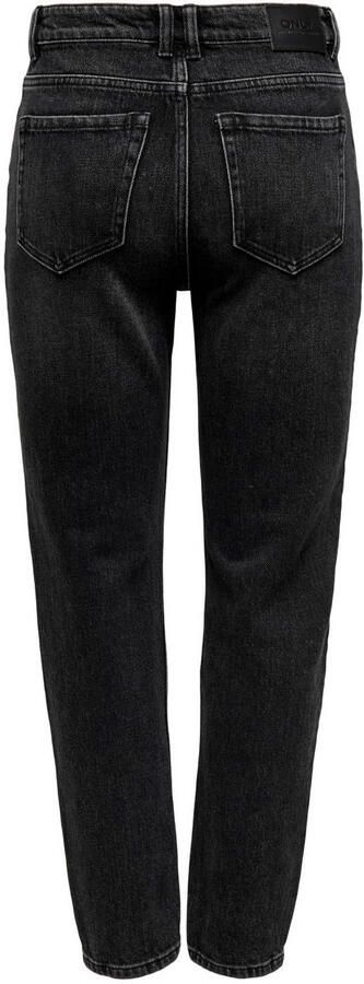 ONLY cropped high waist straight leg jeans ONLEMILY black denim regular - Foto 3