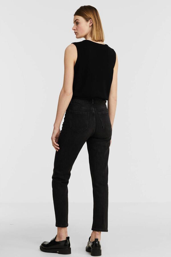 ONLY cropped high waist straight leg jeans ONLEMILY black denim regular - Foto 2