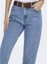 ONLY cropped high waist straight leg jeans ONLEMILY blue light denim - Thumbnail 1