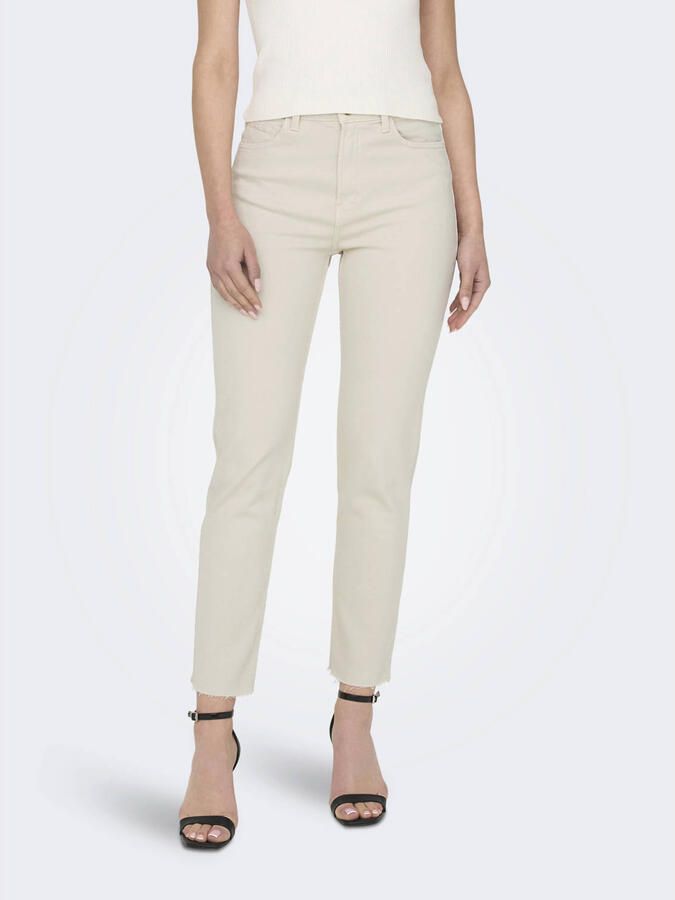 Only Straight fit high waist jeans met stretch model 'Emily'