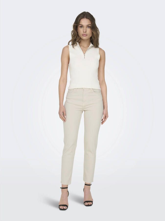 Only Straight fit high waist jeans met stretch model 'Emily' - Foto 2