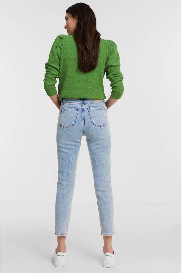 Only High-waist jeans ONLEMILY – Enkeljeans met hoge taille en rechte snit lichte wasbeurt voor een vervaagde en lichtere denim-look