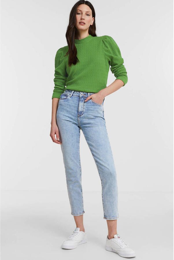 Only High-waist jeans ONLEMILY – Enkeljeans met hoge taille en rechte snit lichte wasbeurt voor een vervaagde en lichtere denim-look - Foto 2