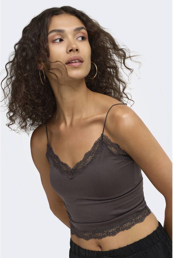 Only Vicky Lace Seamless Cropped Top Dames - Foto 2