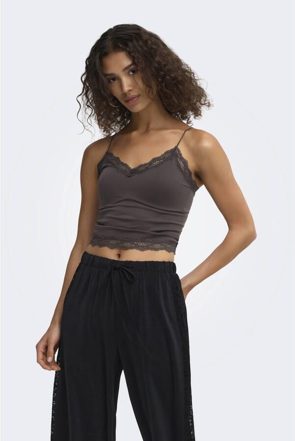 Only Vicky Lace Seamless Cropped Top Dames - Foto 3