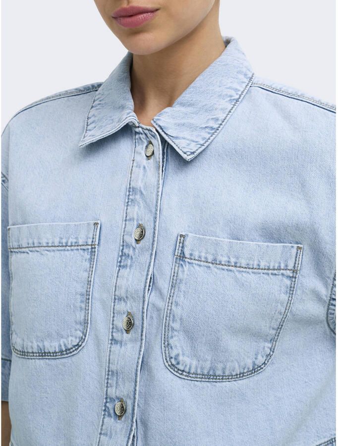 ONLY denim blouse blauw - Foto 2