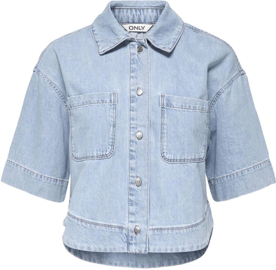 ONLY denim blouse blauw - Foto 2