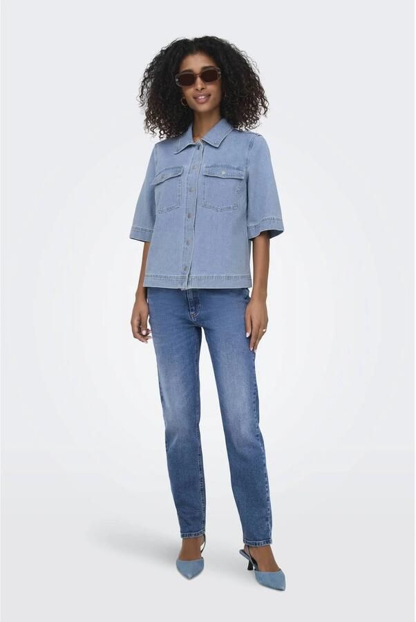 Only Belle SS Denim Blouse Dames - Foto 3