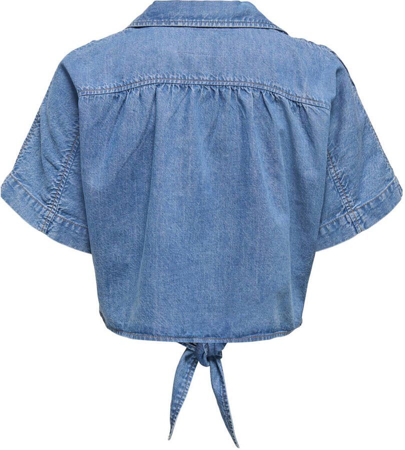 Only Korte jeansblouse van puur katoen model 'PAULA' - Foto 2