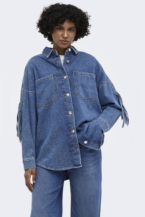 ONLY denim blouse middelblauw