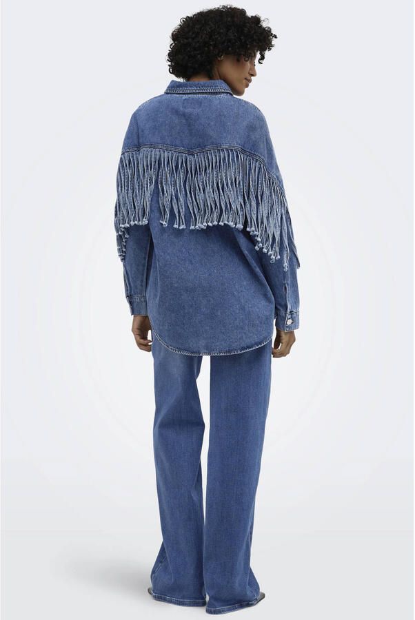 ONLY denim blouse middelblauw - Foto 2