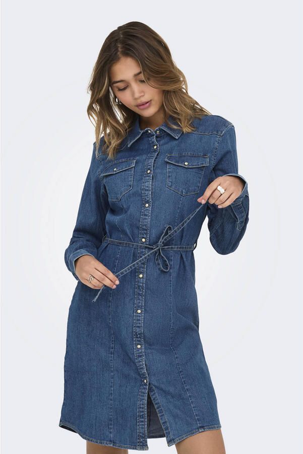 Only Jeans jurk ONLSASIA L S STRETCH DNM DRESS AKM - Foto 3