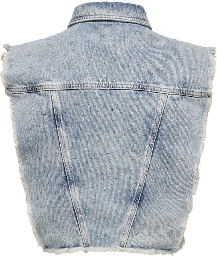Only Rhinesto Vest: Lichtblauwe Denim Jeans Blue Dames - Foto 2