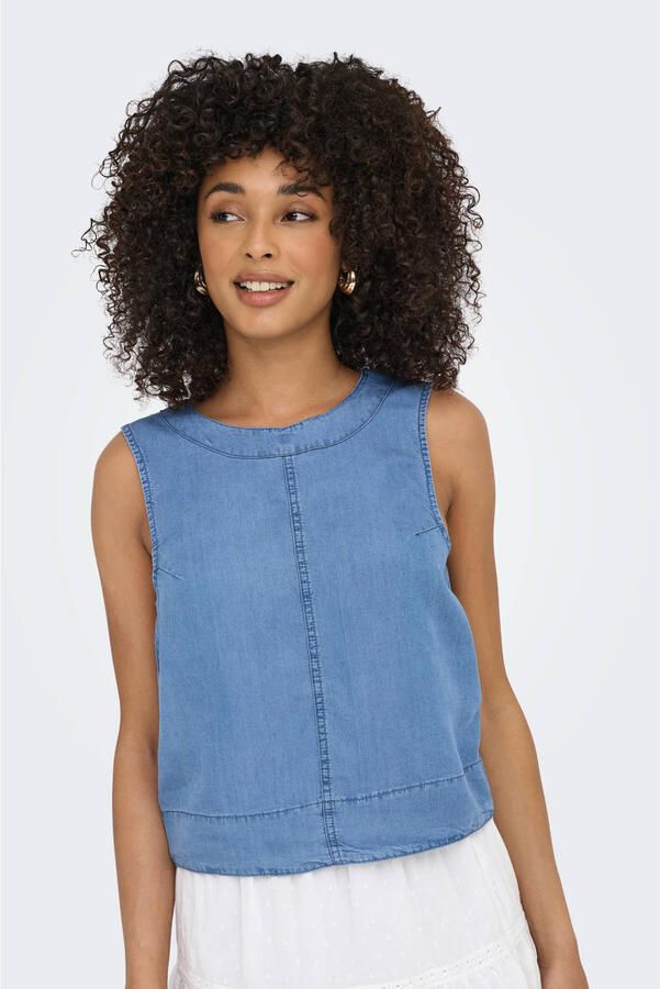 Only Blouse Top Pema-Dorsi Medium Blue Denim - Foto 2