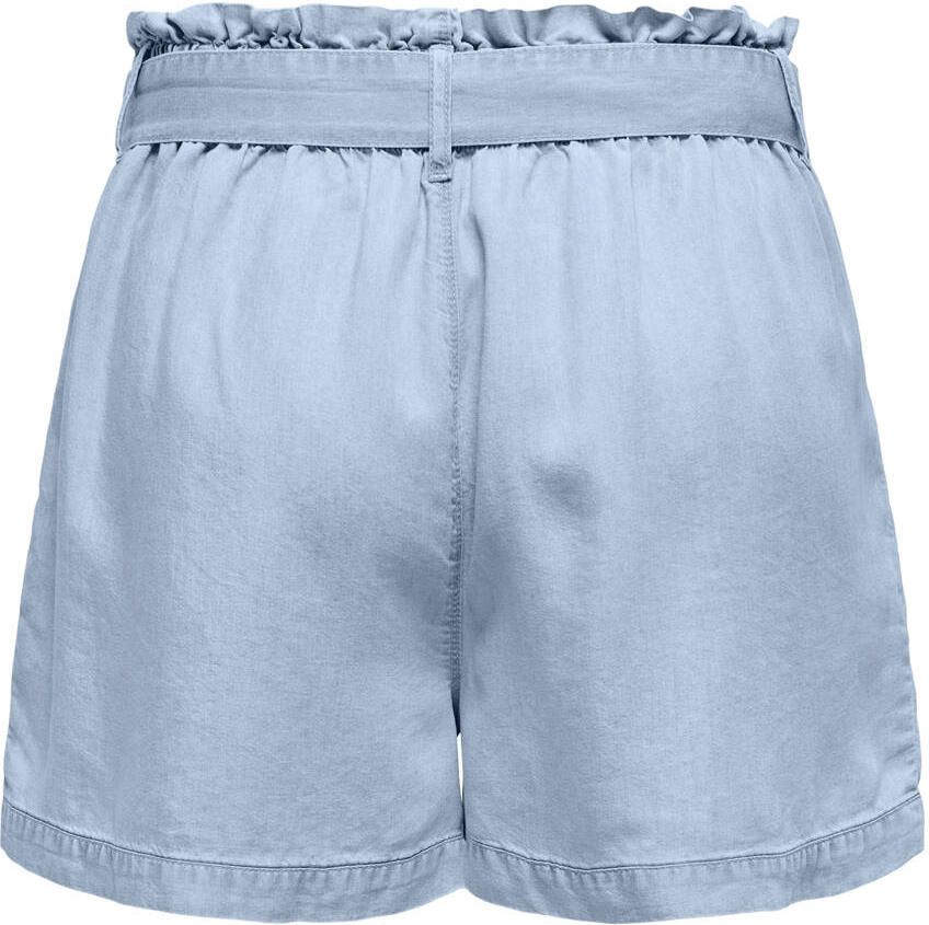 ONLY denim regular high waist denim short light blue denim